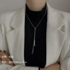 European and American retro hip-hop sweater chain heart-shaped letter necklace for women on Instagram, simple, fashionable and individual collarbone necklace accessory 2370 Application Scenario